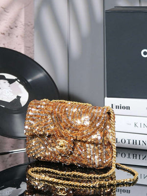 Chanel  A09888 Evening sequin mini limited edition gold bronze AS4561 - Default Title - View 2