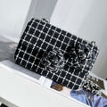 Chanel A1116 Mini Flap Classic Handbag Tweed & Silver-Tone Metal Black - Default Title - View 1