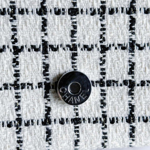 Chanel A1116 Mini Flap Classic Handbag Tweed & Silver-Tone Metal White - Default Title - View 8