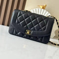 Chanel A2221 Chanel Black Calfskin Medium Diana Shoulder Bag 181716