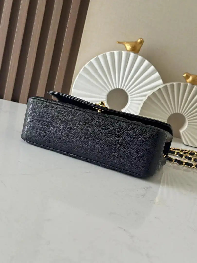 Chanel A2221 Chanel Black Calfskin Medium Diana Shoulder Bag 181716