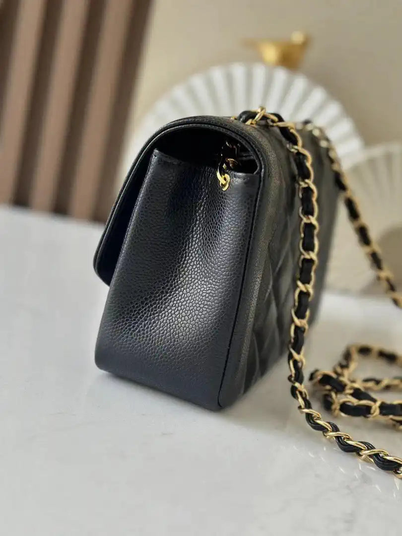 Chanel A2221 Chanel Black Calfskin Medium Diana Shoulder Bag 181716