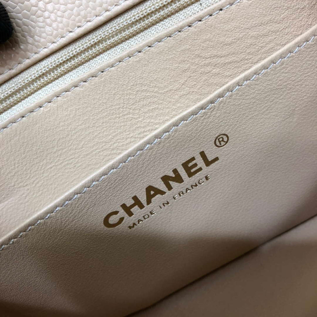 Chanel A35200 Mini Flap Bag 17cm Grained Calfskin Apricot Gold