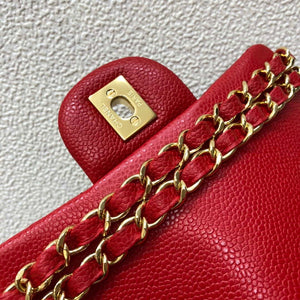 Chanel A35200 Mini Flap Bag 17cm Grained Calfskin Red Gold - Default Title - View 7