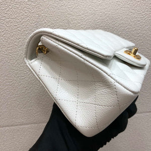 Chanel A35200 Mini Flap Bag 17cm Grained Calfskin Whiet Gold - Default Title - View 4