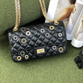 Chanel A37586 2.55 Handbag Calfskin Strass Glass Pearls Gold - Default Title - View 1