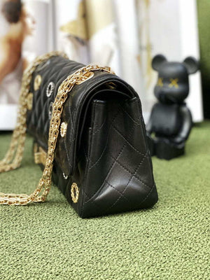 Chanel A37586 2.55 Handbag Calfskin Strass Glass Pearls Gold - Default Title - View 7