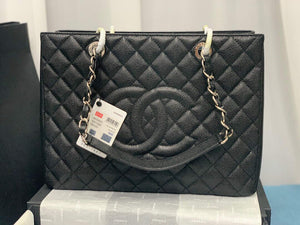 Chanel A50995 Matelasse GST Chain Tote bag caviar Calfskin leather Black Silver - Default Title - View 2