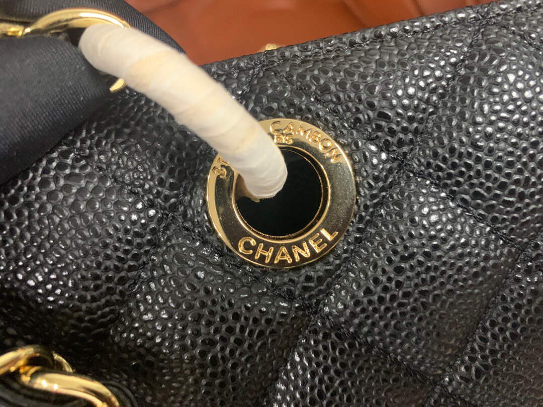 Chanel A50995 Matelasse GST Chain Tote bag caviar Calfskin leather Black Gold - Default Title - View 3