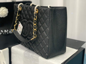 Chanel A50995 Matelasse GST Chain Tote bag caviar Calfskin leather Black Gold - Default Title - View 5