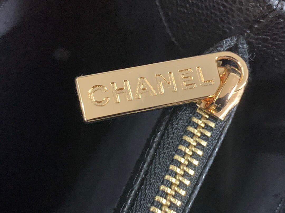 Chanel A50995 Matelasse GST Chain Tote bag caviar Calfskin leather Black Gold - Default Title - View 8