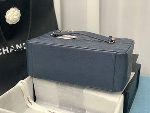 Chanel A50995 Matelasse GST Chain Tote bag caviar Calfskin leather Navy Blue Silver - Default Title - View 6