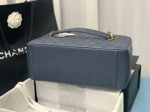 Chanel A50995 Matelasse GST Chain Tote bag caviar Calfskin leather Navy Blue Gold - Default Title - View 6