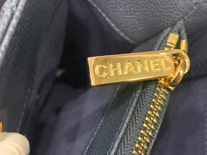 Chanel A50995 Matelasse GST Chain Tote bag caviar Calfskin leather Navy Blue Gold - Default Title - View 8