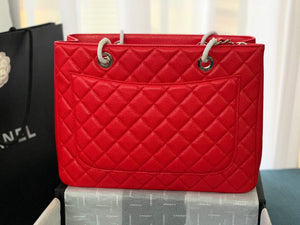 Chanel A50995 Matelasse GST Chain Tote bag caviar Calfskin leather Red Silver - Default Title - View 4