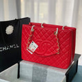 Chanel A50995 Matelasse GST Chain Tote bag caviar Calfskin leather Red Gold - Default Title - View 1
