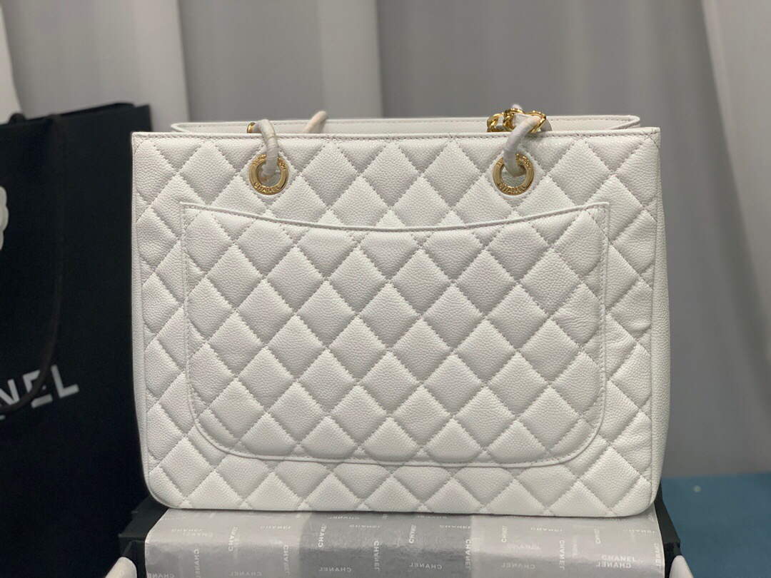 Chanel A50995 Matelasse GST Chain Tote bag caviar Calfskin leather White Gold - Default Title - View 4