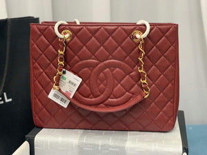 Chanel A50995 Matelasse GST Chain Tote bag caviar Calfskin leather Wine Red Gold - Default Title - View 2