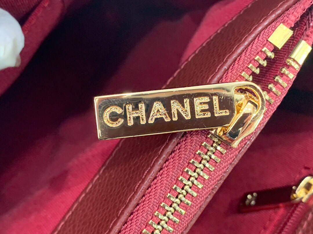 Chanel A50995 Matelasse GST Chain Tote bag caviar Calfskin leather Wine Red Gold - Default Title - View 8