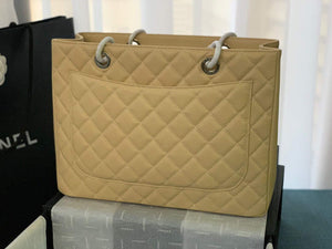 Chanel A50995 Matelasse GST Chain Tote bag caviar Calfskin leather Yellow Silver - Default Title - View 4