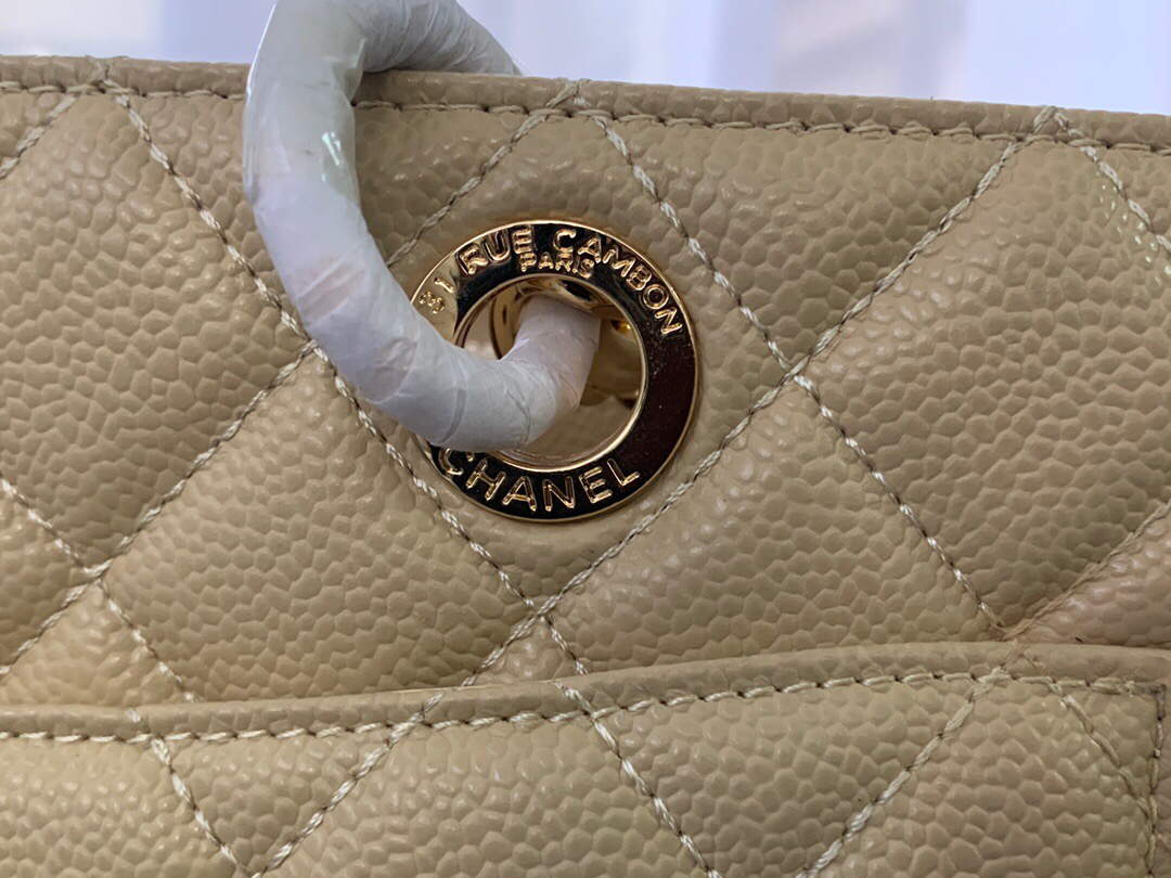 Chanel A50995 Matelasse GST Chain Tote bag caviar Calfskin leather Yellow Gold - Default Title - View 3