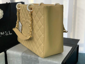 Chanel A50995 Matelasse GST Chain Tote bag caviar Calfskin leather Yellow Gold - Default Title - View 5
