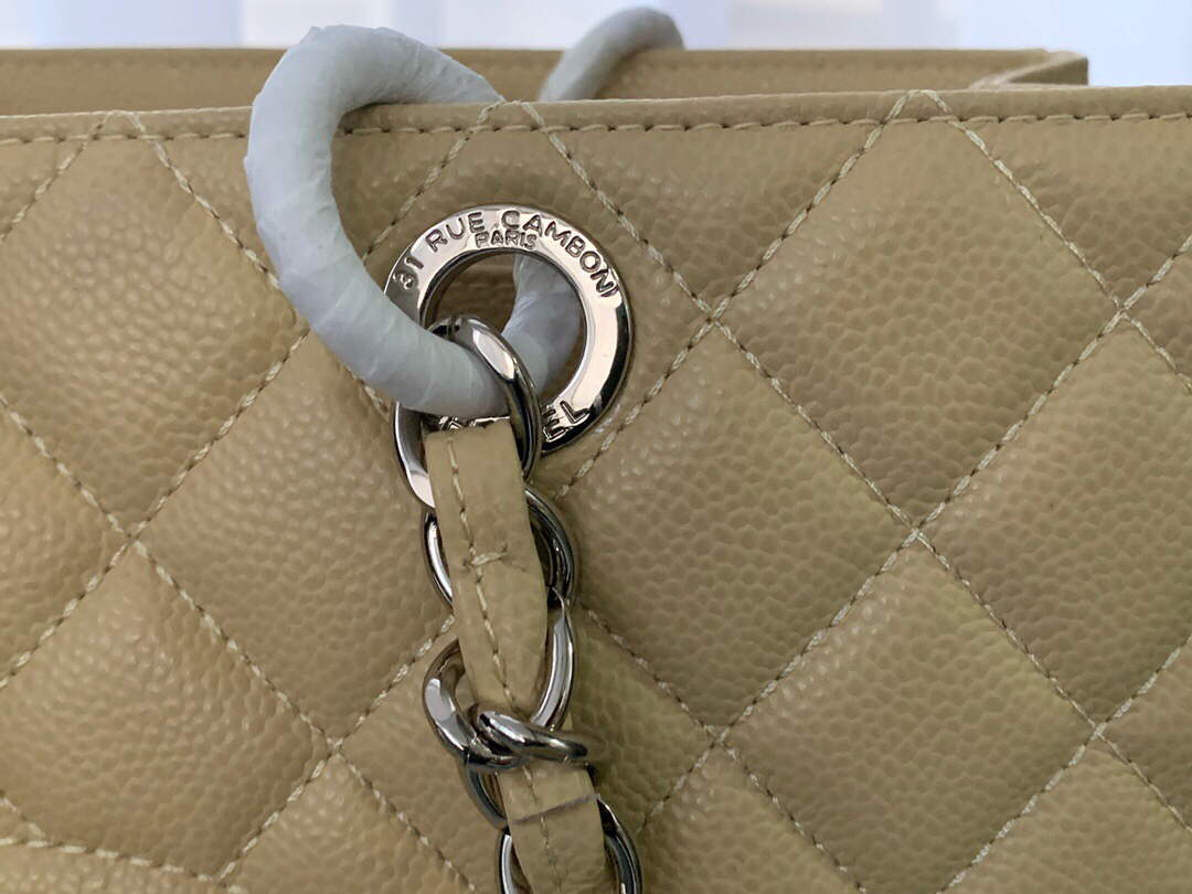 Chanel A50995 Matelasse GST Chain Tote bag caviar Calfskin leather Yellow Silver - Default Title - View 2