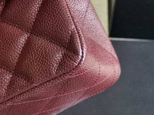 Chanel A58600 Large Classic Handbag Grained shiny Calfskin Wine Red Gold - Default Title - View 6