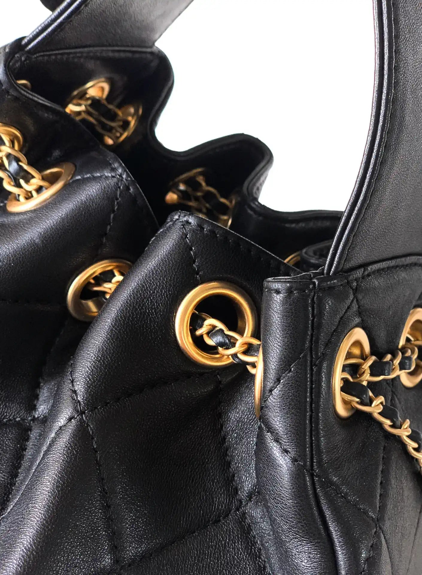 Chanel A66920 Bucket bag Black Lambskin