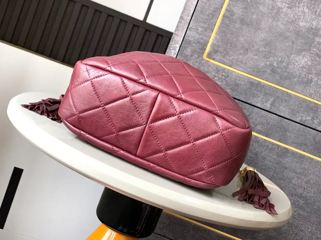 Chanel A66920 Bucket bag Red Lambskin