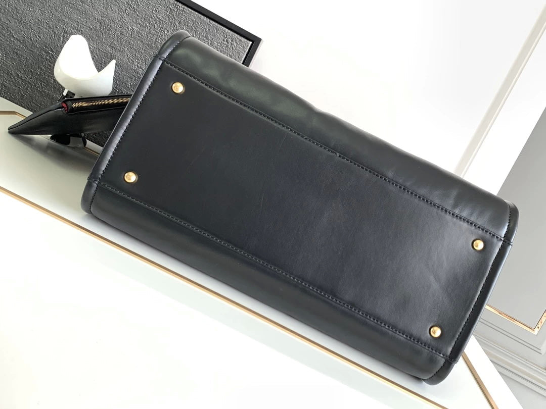 Chanel A66941 23B Large Shopping Bag Black Calfskin - Default Title - View 4