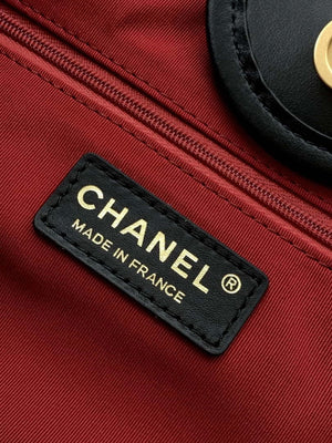 Chanel A66941 23B Large Shopping Bag Black Calfskin - Default Title - View 9