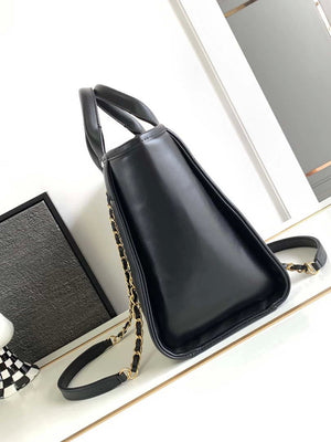 Chanel A66941 23B Small SShopping Bag Black Calfskin - Default Title - View 2