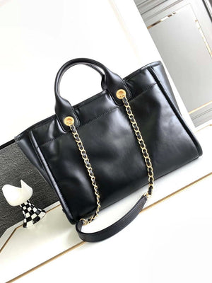Chanel A66941 23B Small SShopping Bag Black Calfskin - Default Title - View 3
