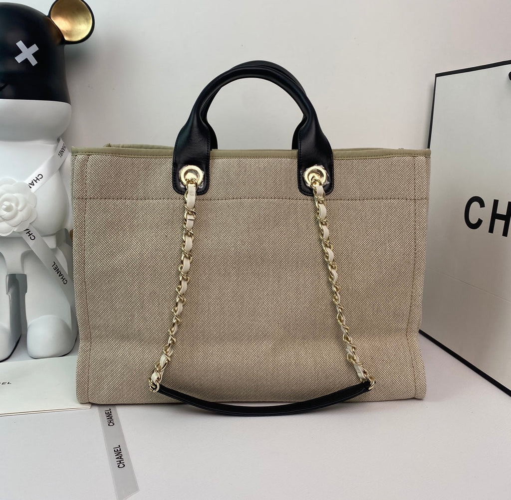 Chanel A66941 Large Shopping Bag A93786 Clothing beige with black