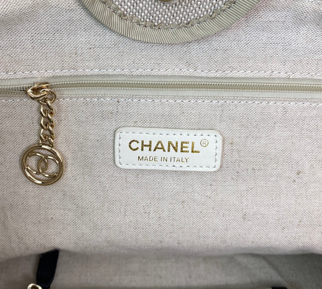 Chanel A66941 Large Shopping Bag A93786 Clothing beige with black