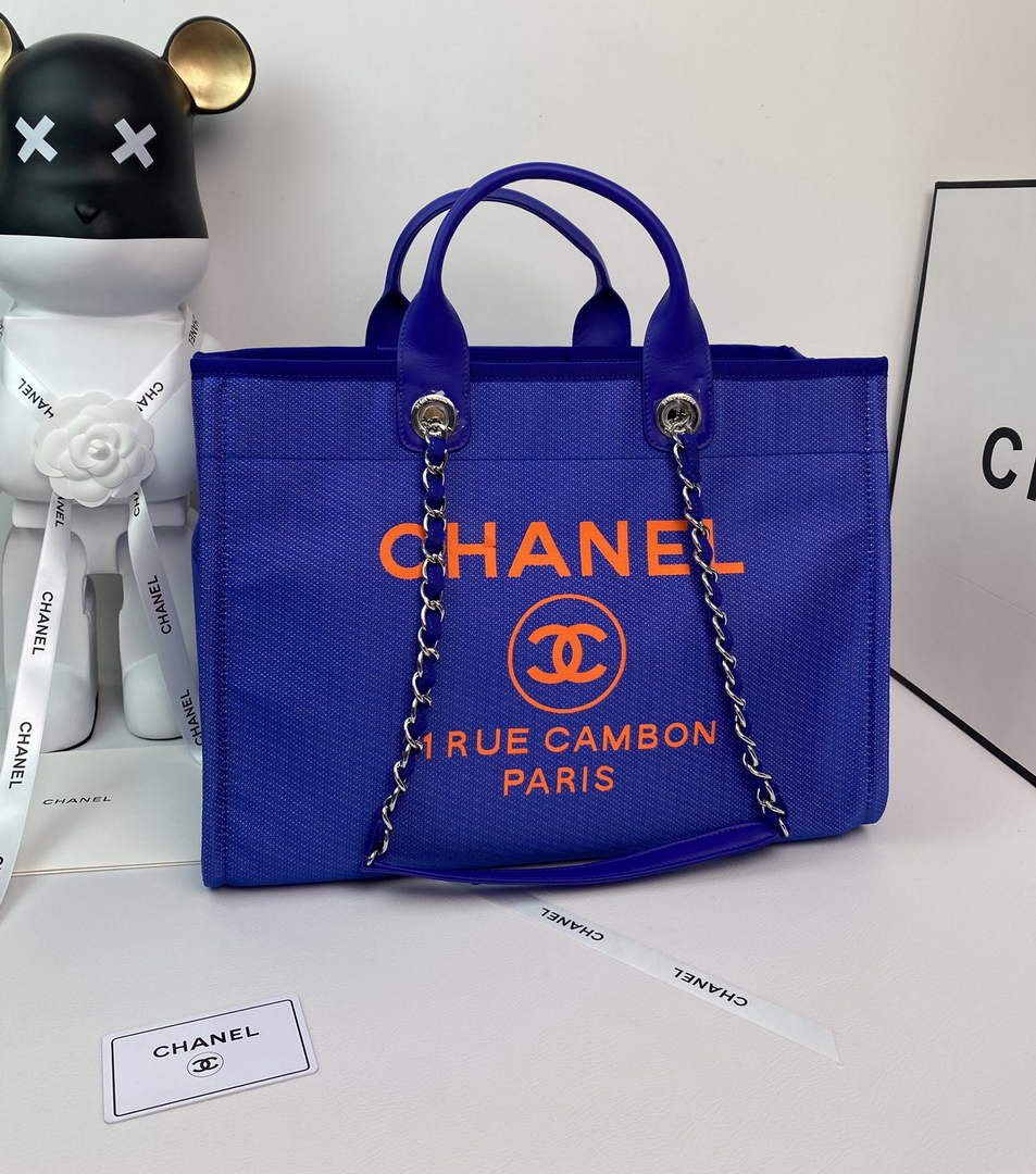 Chanel A66941 Large Shopping Bag A93786 Clothing Blue