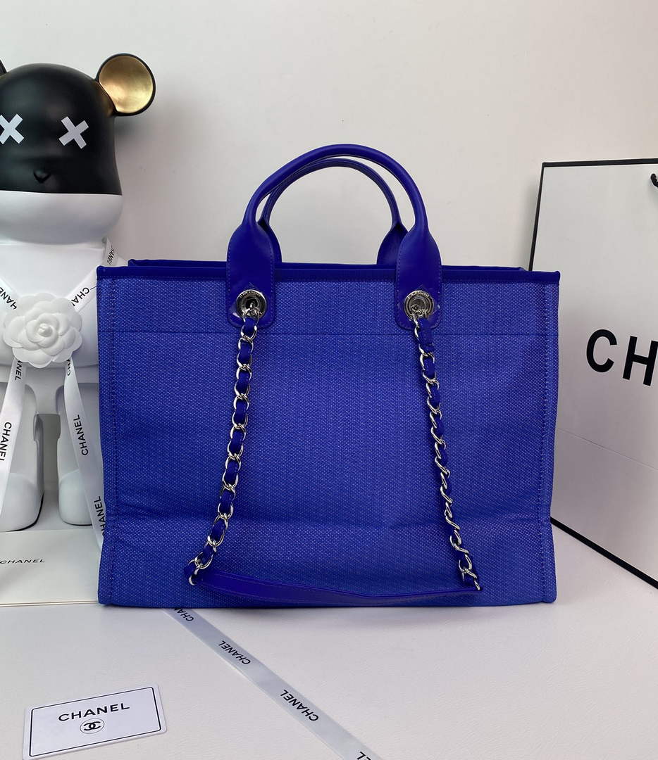 Chanel A66941 Large Shopping Bag A93786 Clothing Blue