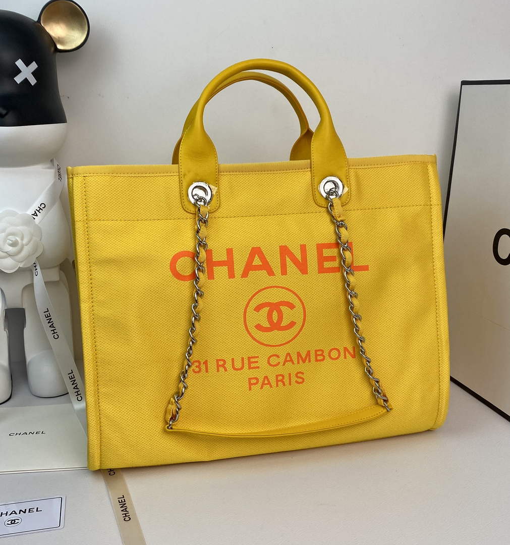 Chanel A66941 Large Shopping Bag A93786 Clothing Yellow - Default Title - View 2