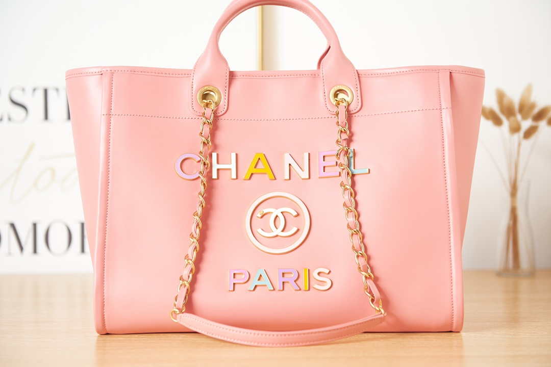 Chanel A66941 Large Shopping Bag Calfskin Coral Pink - Default Title - View 2
