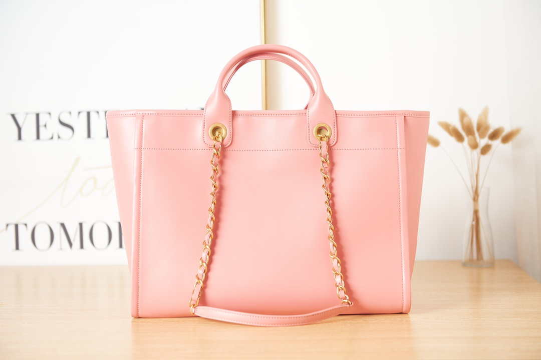 Chanel A66941 Large Shopping Bag Calfskin Coral Pink - Default Title - View 4