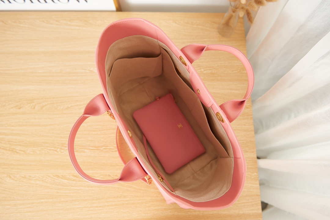 Chanel A66941 Large Shopping Bag Calfskin Coral Pink - Default Title - View 7