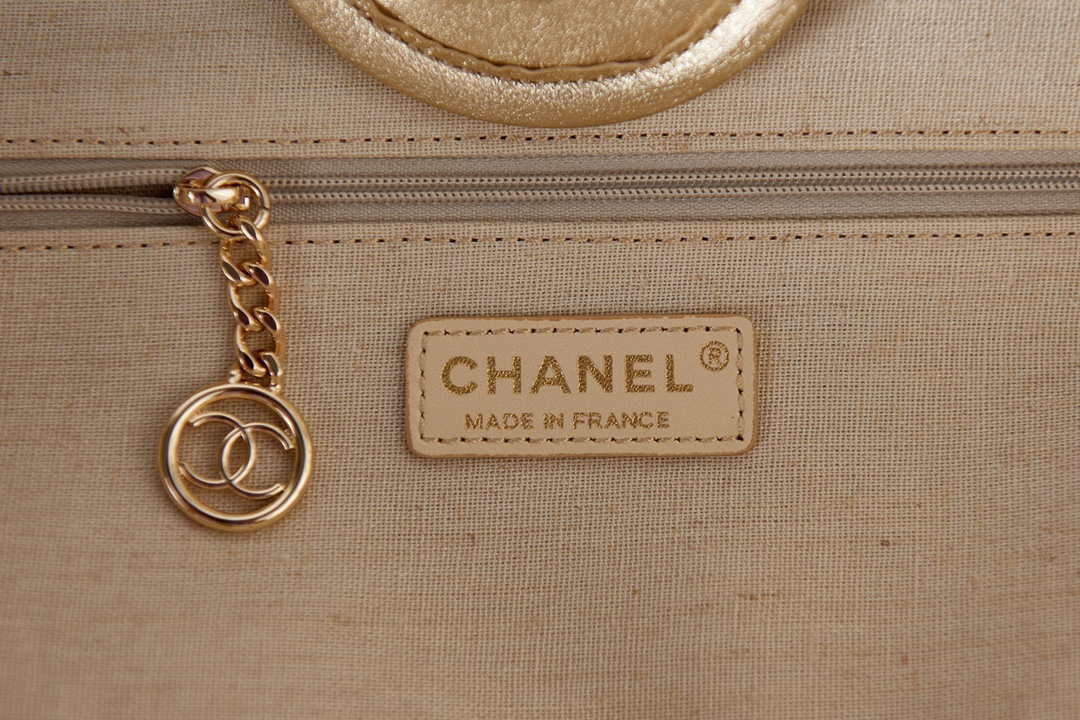 Chanel A66941 Large Shopping Bag Calfskin Gold