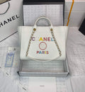 Chanel A66941 Large Shopping Tote Bag Calfskin White