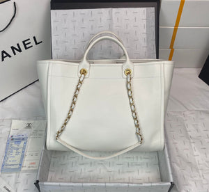 Chanel A66941 Large Shopping Tote Bag Calfskin White - Default Title - View 2