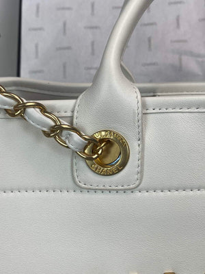 Chanel A66941 Large Shopping Tote Bag Calfskin White - Default Title - View 4