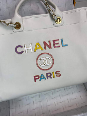 Chanel A66941 Large Shopping Tote Bag Calfskin White - Default Title - View 5