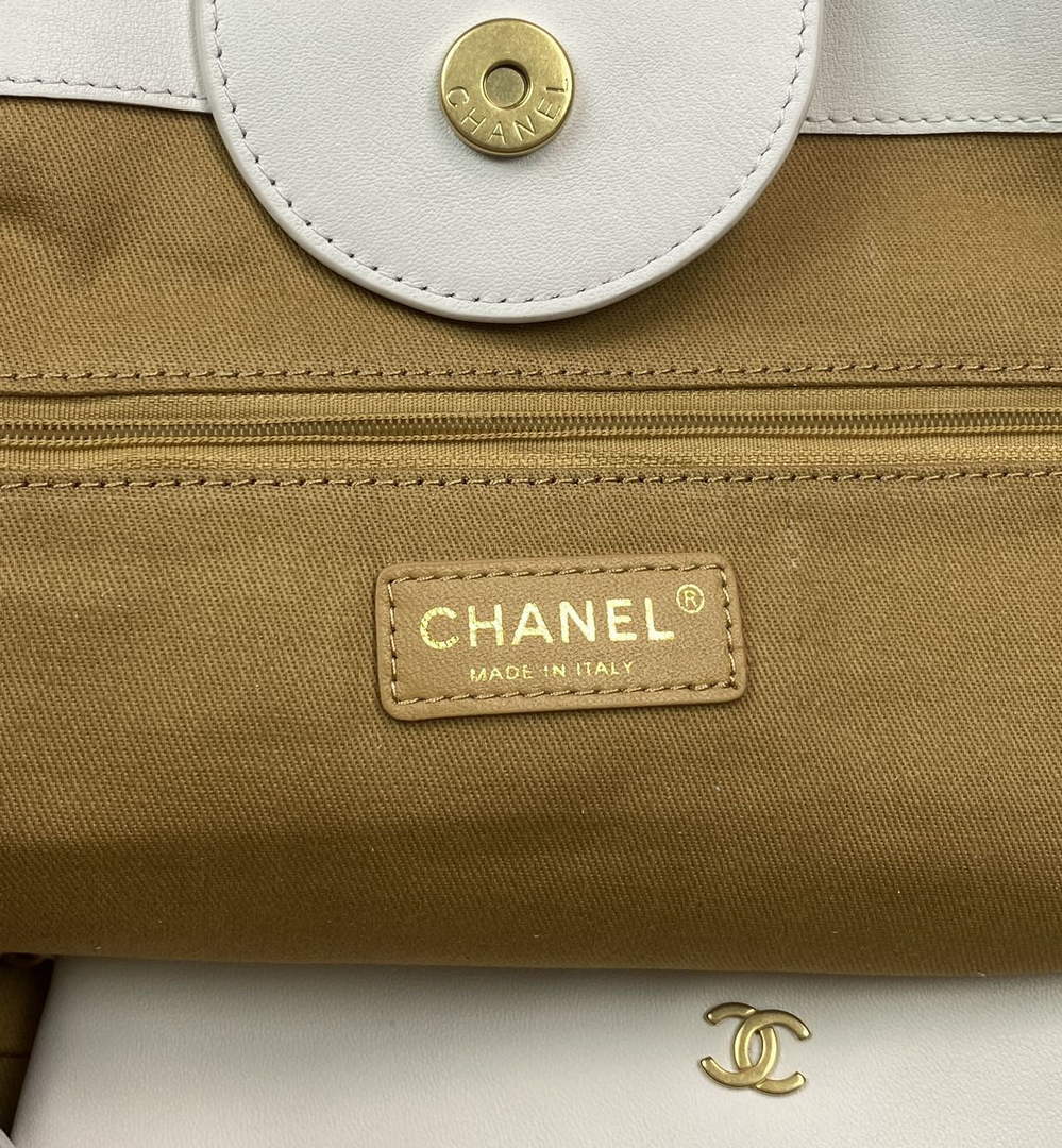 Chanel A66941 Large Shopping Tote Bag Calfskin White - Default Title - View 8