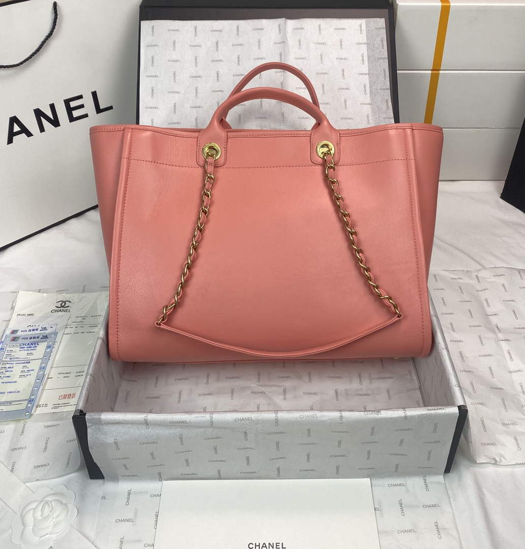 Chanel A66941 Large Shopping Tote Bag Calfskin Pink