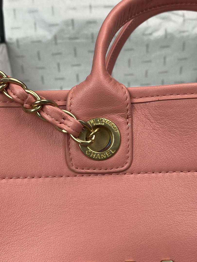 Chanel A66941 Large Shopping Tote Bag Calfskin Pink